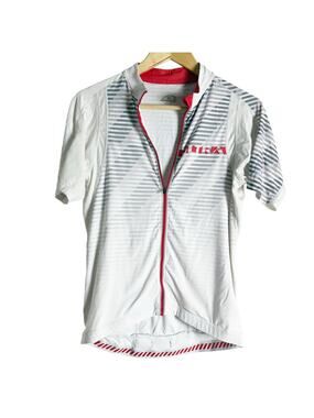 Performance Bicycle Ultra White Red Cycling Jersey Short Sleeve Zip Up Shirt M